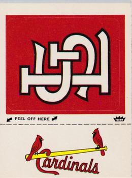1979 Fleer Grand Slam Hi-Gloss Stickers #NNO St. Louis Cardinals Monogram Front