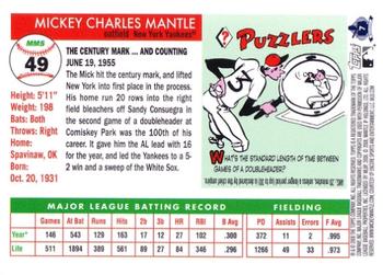 2008 Topps - Mickey Mantle Story #MMS49 Mickey Mantle Back