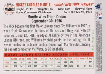 2008 Topps - Mickey Mantle Story #MM62 Mickey Mantle Back