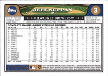 2008 Topps - Gold #3 Jeff Suppan Back