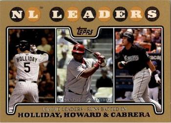 2008 Topps - Gold #58 NL Leaders: Runs Batted In (Matt Holliday / Ryan Howard / Miguel Cabrera) Front