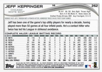 2014 Topps #262 Jeff Keppinger Back