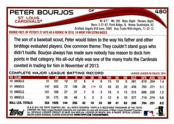2014 Topps #480 Peter Bourjos Back