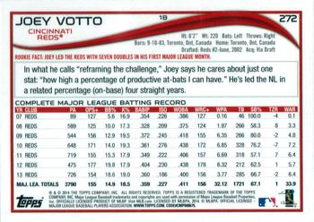 2014 Topps #272 Joey Votto Back
