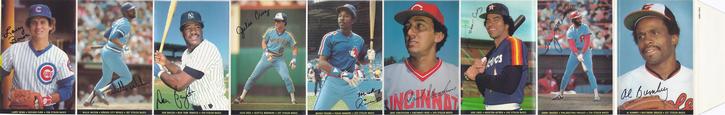 1983 Topps Foldouts #5 Steals Leaders Front