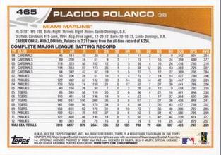 2013 Topps Mini #465 Placido Polanco Back