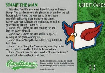 1995 Cardtoons #43 Stamp the Man Back