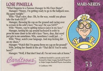 1995 Cardtoons #53 Lose Piniella Back