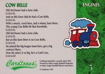 1995 Cardtoons #5 Cow Belle Back