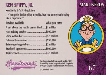 1995 Cardtoons #67 Ken Spiffy, Jr. Back