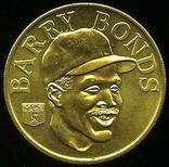 1992 Bandai Sport Star Collector Coins #NNO Barry Bonds Front