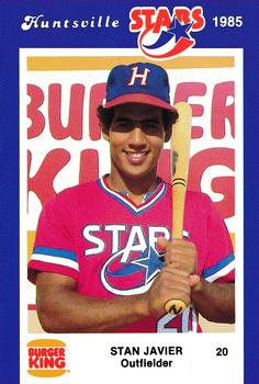 1985 Burger King Huntsville Stars #NNO Stan Javier Front