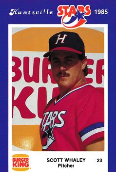 1985 Burger King Huntsville Stars #NNO Scott Whaley Front