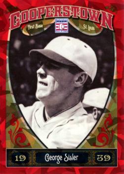 2013 Panini Cooperstown - Red Crystal #30 George Sisler Front
