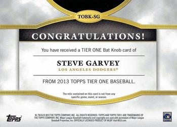 2013 Topps Tier One - Bat Knobs #TOBK-SG Steve Garvey Back