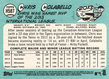 2014 Topps Heritage #H587 Chris Colabello Back