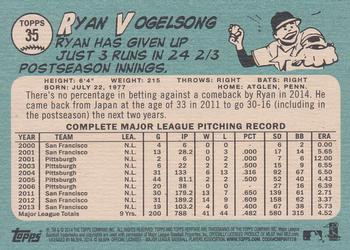 2014 Topps Heritage #35 Ryan Vogelsong Back