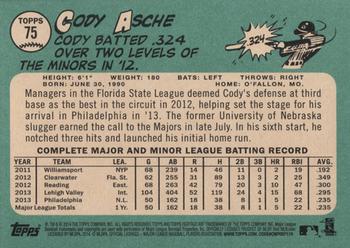 2014 Topps Heritage #75 Cody Asche Back