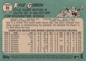 2014 Topps Heritage #89 Kyle Gibson Back