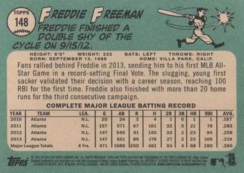 2014 Topps Heritage #148 Freddie Freeman Back
