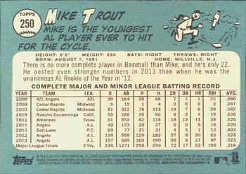 2014 Topps Heritage #250 Mike Trout Back