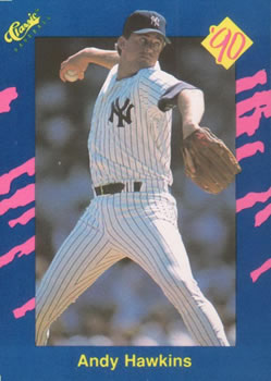 1990 Classic Blue #135 Andy Hawkins Front
