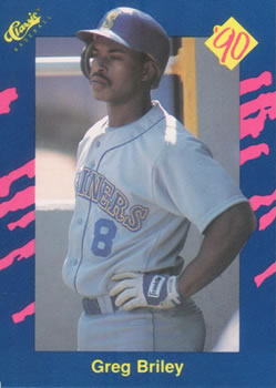 1990 Classic Blue #54 Greg Briley Front