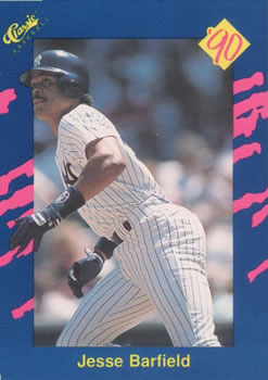 1990 Classic Blue #99 Jesse Barfield Front