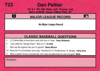 1991 Classic II #T23 Dan Peltier Back