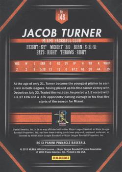 2013 Pinnacle - Museum Collection #146 Jacob Turner Back