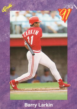 1991 Classic #142 Barry Larkin Front
