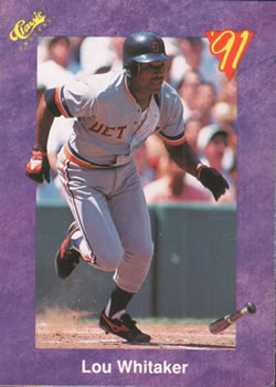 1991 Classic #3 Lou Whitaker Front