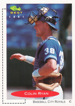 1991 Classic Best #130 Colin Ryan Front