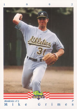 1992 Classic Best #36 Mike Grimes Front