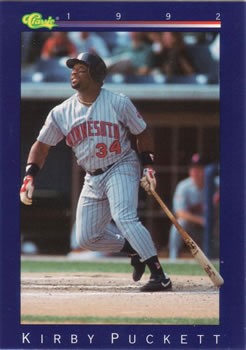 1992 Classic #101 Kirby Puckett Front