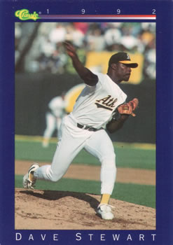 1992 Classic #10 Dave Stewart Front