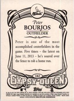 2014 Topps Gypsy Queen #182 Peter Bourjos Back
