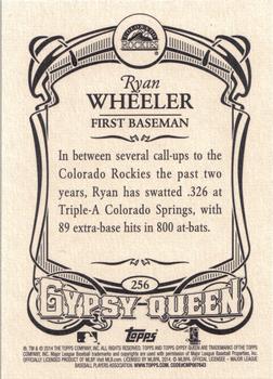 2014 Topps Gypsy Queen #256 Ryan Wheeler Back