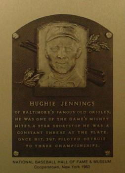 1981-89 Official Hall of Fame Metallic Plaques #NNO Hughie Jennings Front