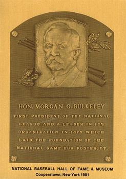 1981-89 Official Hall of Fame Metallic Plaques #NNO Morgan Bulkeley Front