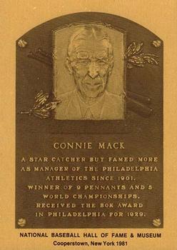 1981-89 Official Hall of Fame Metallic Plaques #NNO Connie Mack Front