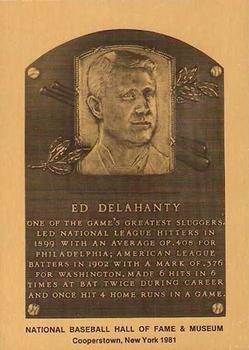 1981-89 Official Hall of Fame Metallic Plaques #NNO Ed Delahanty Front