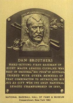 1981-89 Official Hall of Fame Metallic Plaques #NNO Dan Brouthers Front