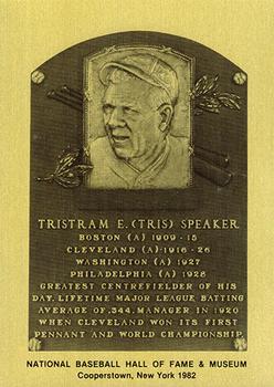 1981-89 Official Hall of Fame Metallic Plaques #NNO Tris Speaker Front