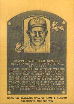 1981-89 Official Hall of Fame Metallic Plaques #NNO Joe Sewell Front