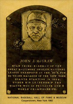 1981-89 Official Hall of Fame Metallic Plaques #NNO John McGraw Front
