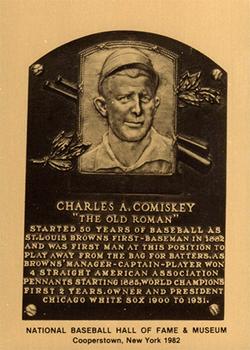 1981-89 Official Hall of Fame Metallic Plaques #NNO Charles Comiskey Front