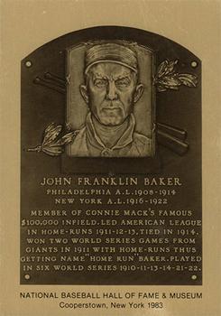 1981-89 Official Hall of Fame Metallic Plaques #NNO Home Run Baker Front