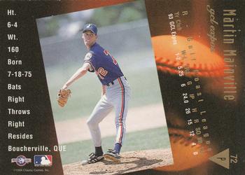 1994 Classic Best Gold #72 Martin Mainville Back