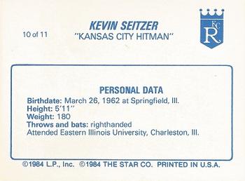 1988 Star Kevin Seitzer #10 Kevin Seitzer Back